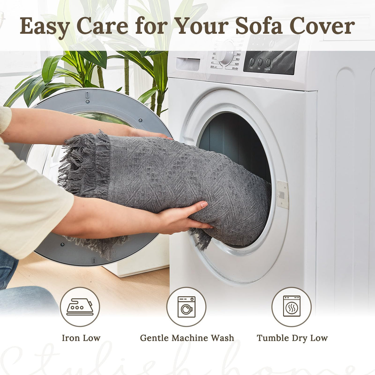 HOMERILLA two-piece set fits various L-shape configurations for flexibility.