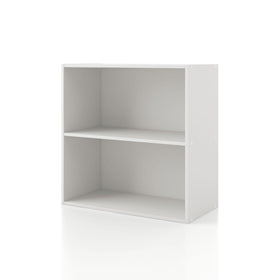 Homes Inside + Out Apexa 2-Tier Open Cube Shelves ideal for books and bins in small rooms.