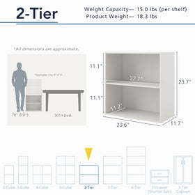Homes Inside + Out Apexa 3-Cube Open Cube provides tidy vertical storage.