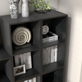 Apexa 3-Cube unit with woodgrain finish in stacked setup