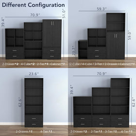 Compact pantry-friendly cabinet fits kitchen or office storage.