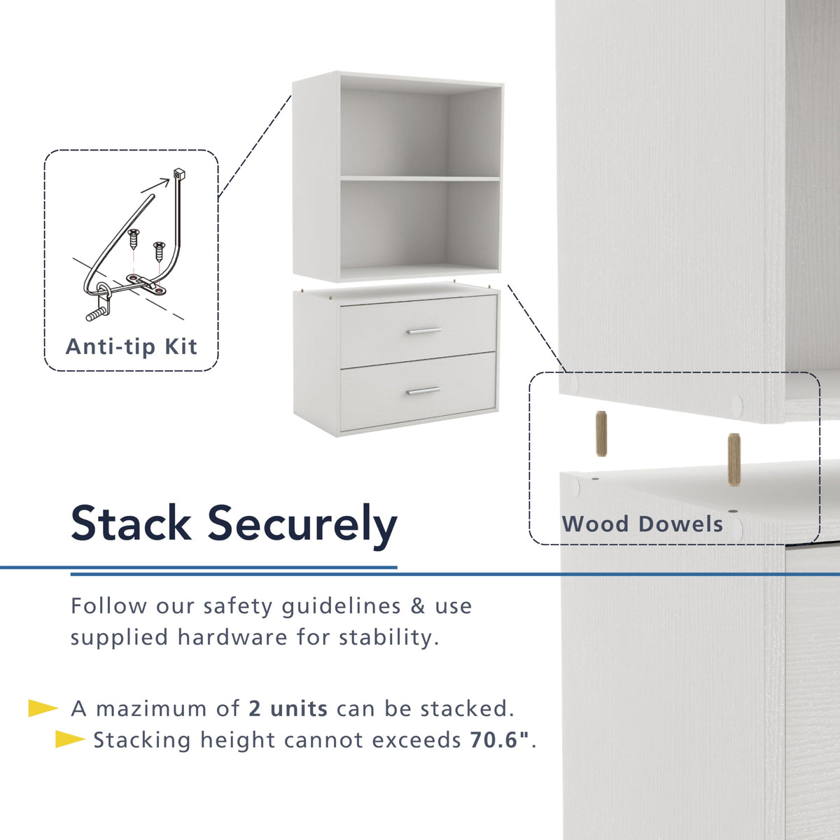 Underbed-friendly design maximizes small-space organization in bedrooms.