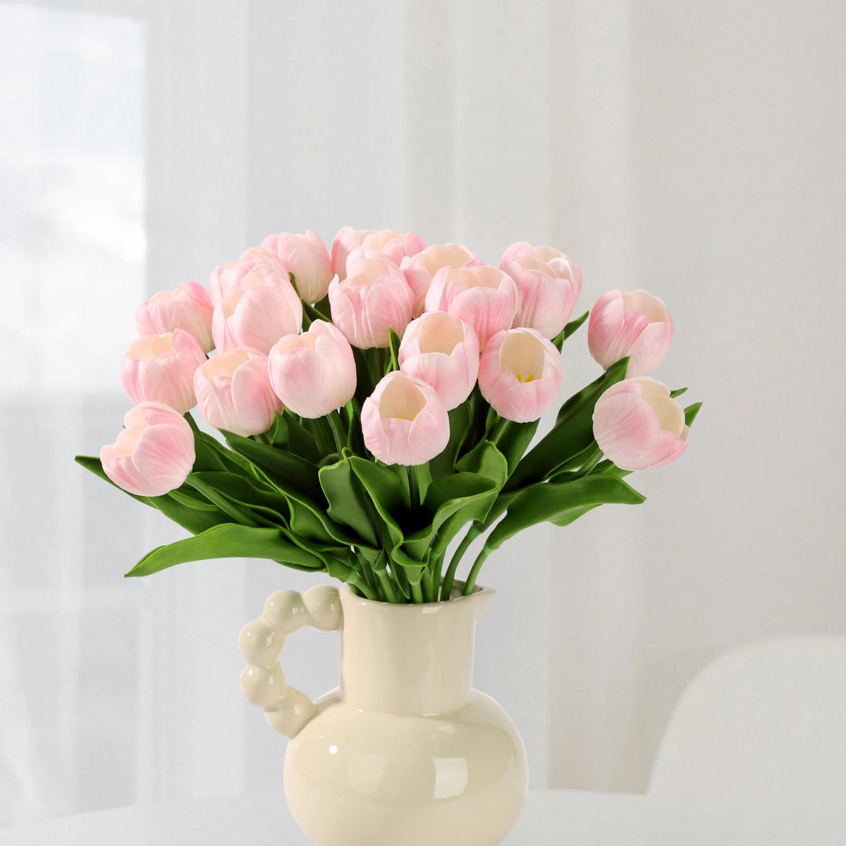 HOMESEASONS 2-AA powered tulips offer simple battery operation and flexible placement