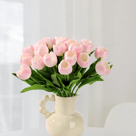 HOMESEASONS 2-AA powered tulips offer simple battery operation and flexible placement