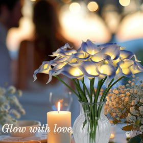 HOMESEASONS artificial calla lily flowers with real touch texture for year-round styling