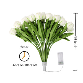 HOMESEASONS battery-operated tulips offer cordless display options.
