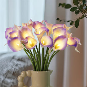HOMESEASONS Calla Lily real touch stems provide lifelike detail in centerpieces.