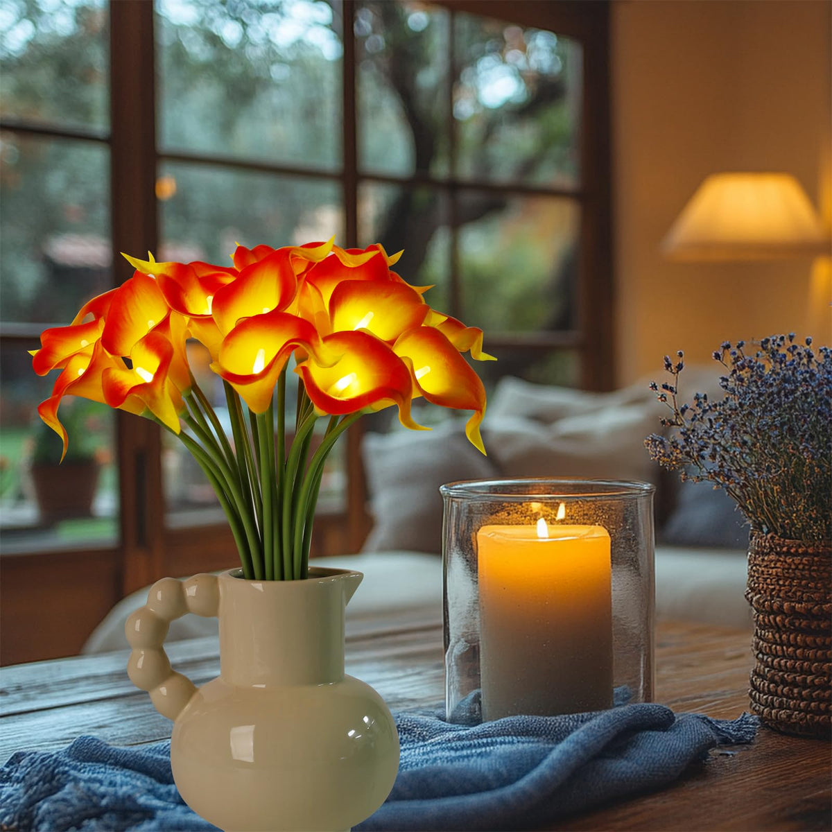 HOMESEASONS Cordless design lets easy placement in any vase.