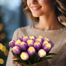 HOMESEASONS timer tulips deliver energy-saving ambiance.