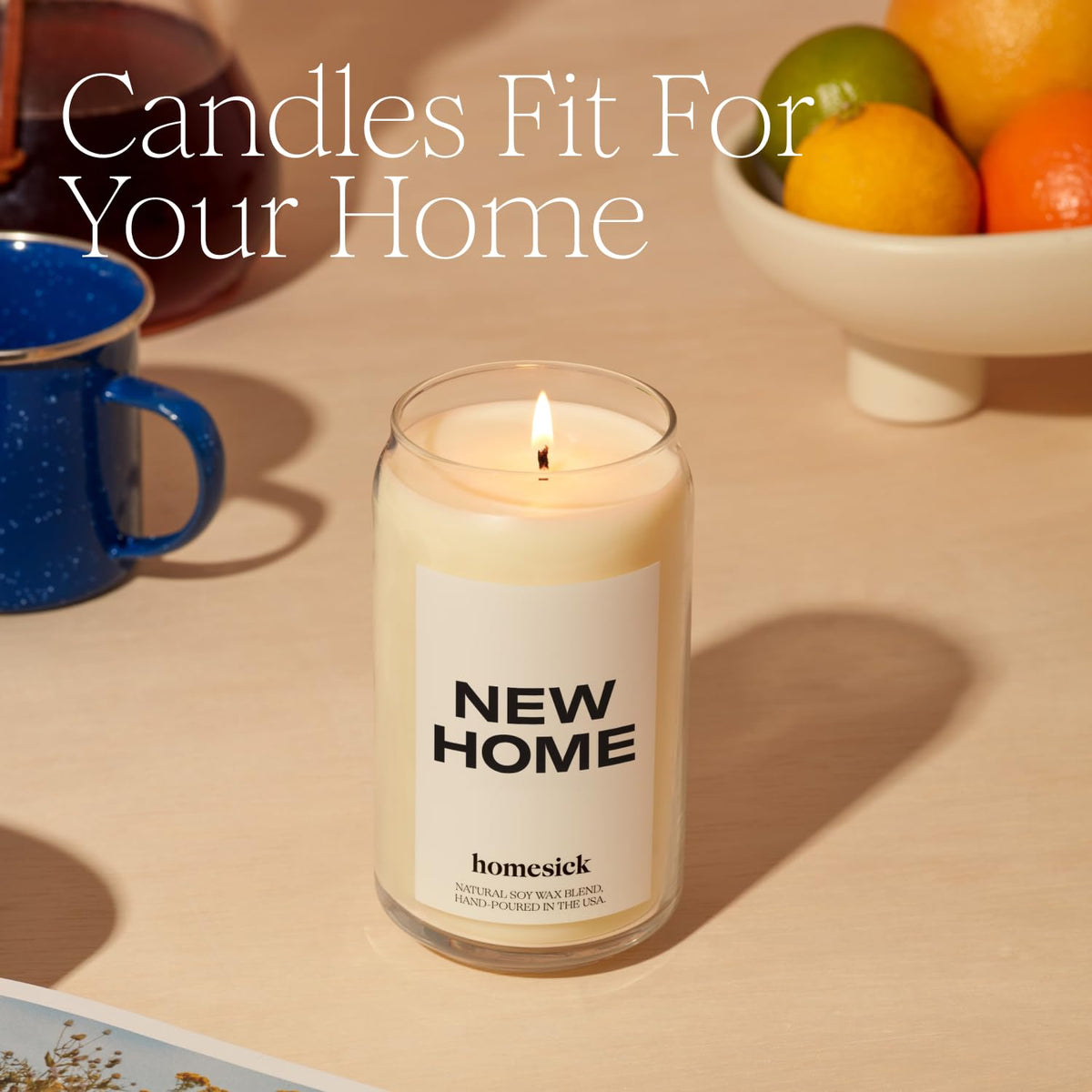 Homesick New Home candle offers a layered scent experience for evenings.