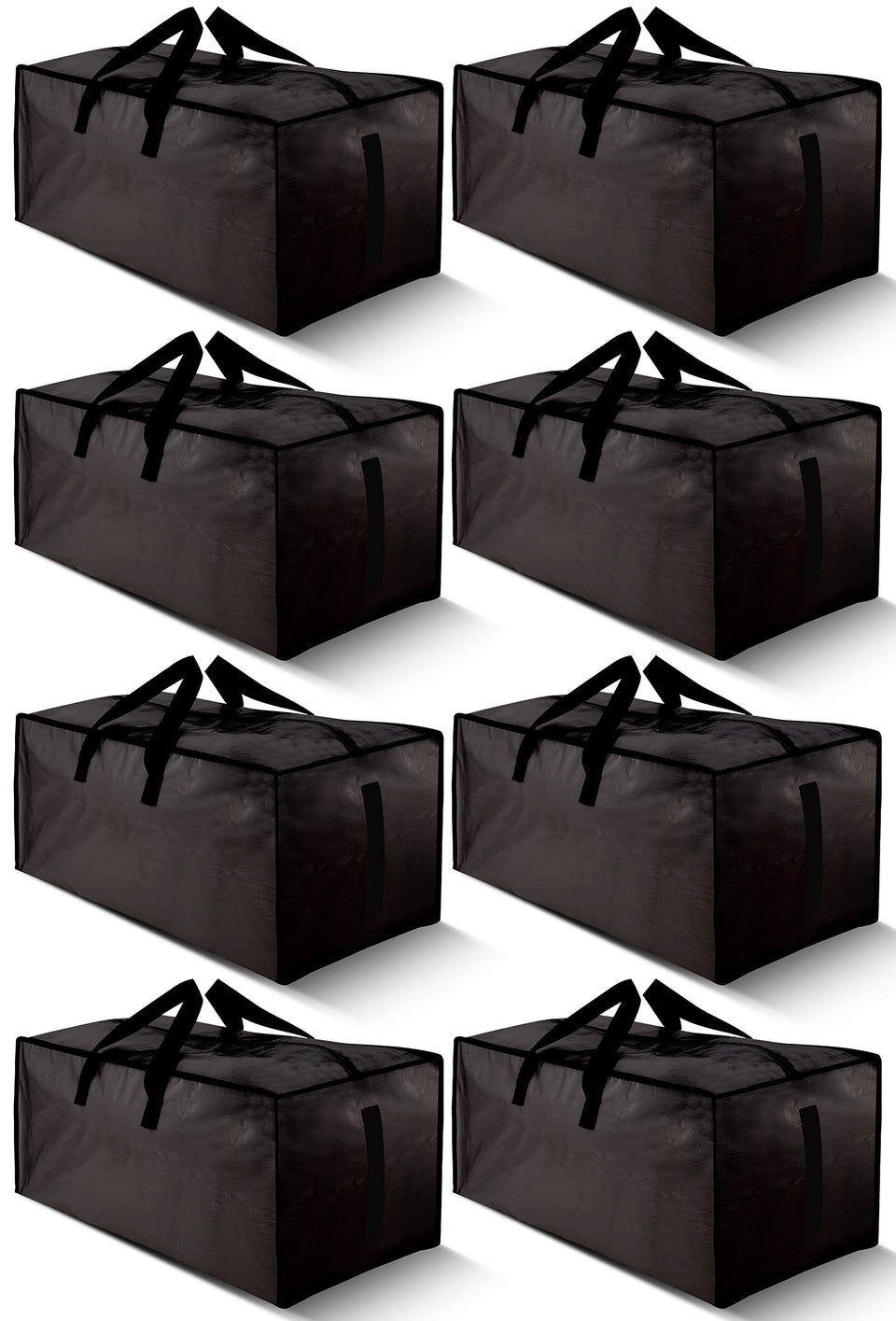 HOMESURE 8-pack large bags with zippers ready for dorm moves and storage.