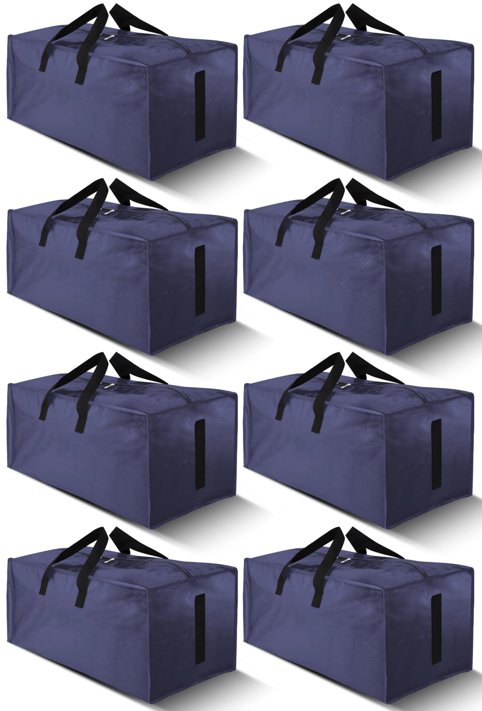 HOMESURE 8-pack large moving bags with zippers for secure packing and easy transport.