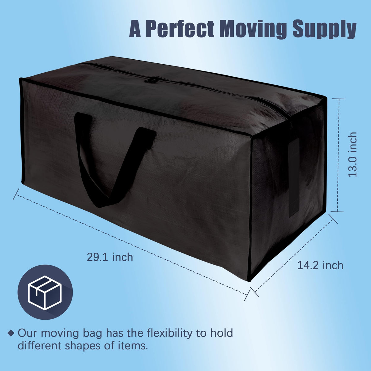 HOMESURE bag with clear see-through design for quick content identification.