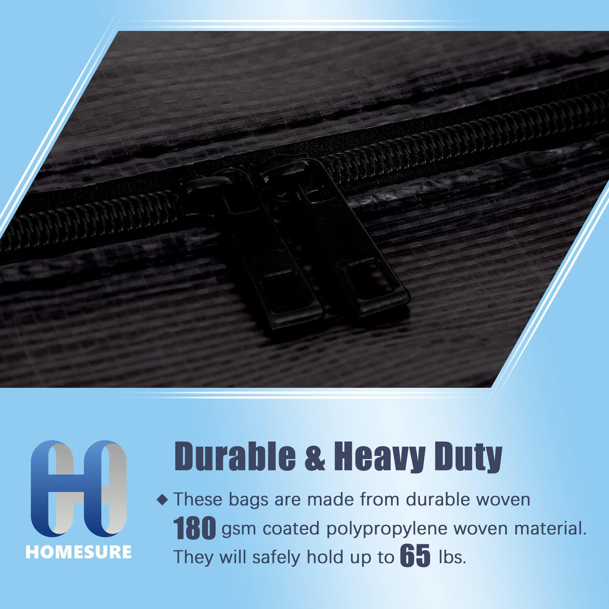 HOMESURE fold-flat storage bag saves space when not in use.