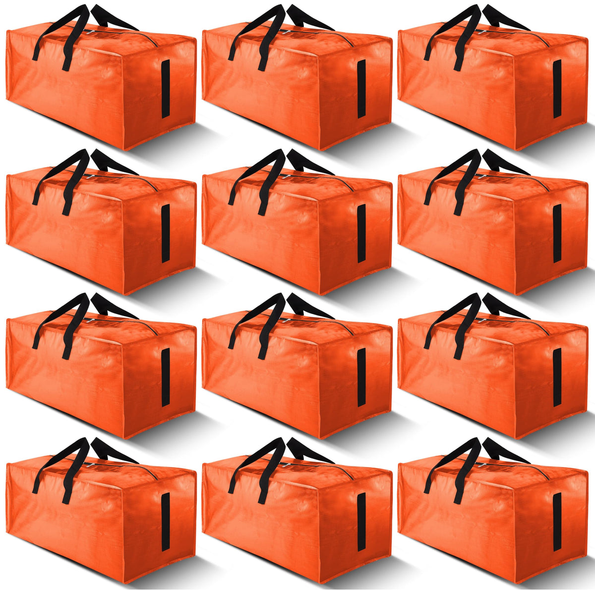 Homesure large moving bag orange, open-top view for easy packing and quick access.