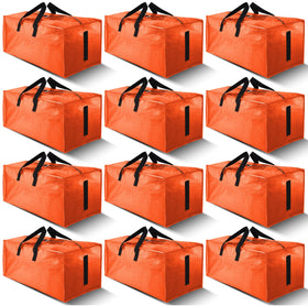 Homesure large moving bag orange, open-top view for easy packing and quick access.