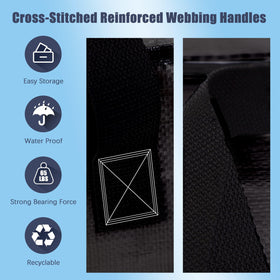 HOMESURE wide webbing handles provide comfortable carrying during moves.