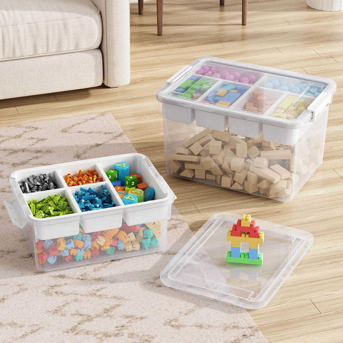 HOMETUK multi-layer compartments tray keeps small items neatly separated.