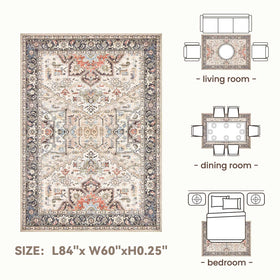 Homewill area rug 5x7 suitable for dining rooms, bedrooms, and offices.