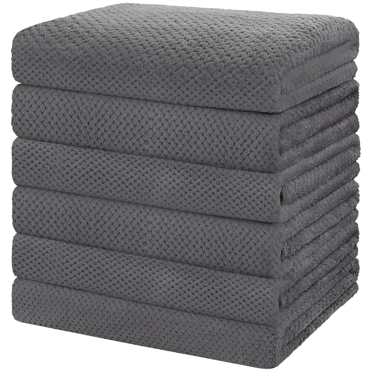 HOMEXCEL grey bath towel 24x48, ultra soft feel for daily comfort.