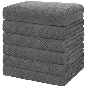 HOMEXCEL grey bath towel 24x48, ultra soft feel for daily comfort.