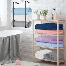HOMEXCEL lightweight towels dry quickly to simplify laundry days.