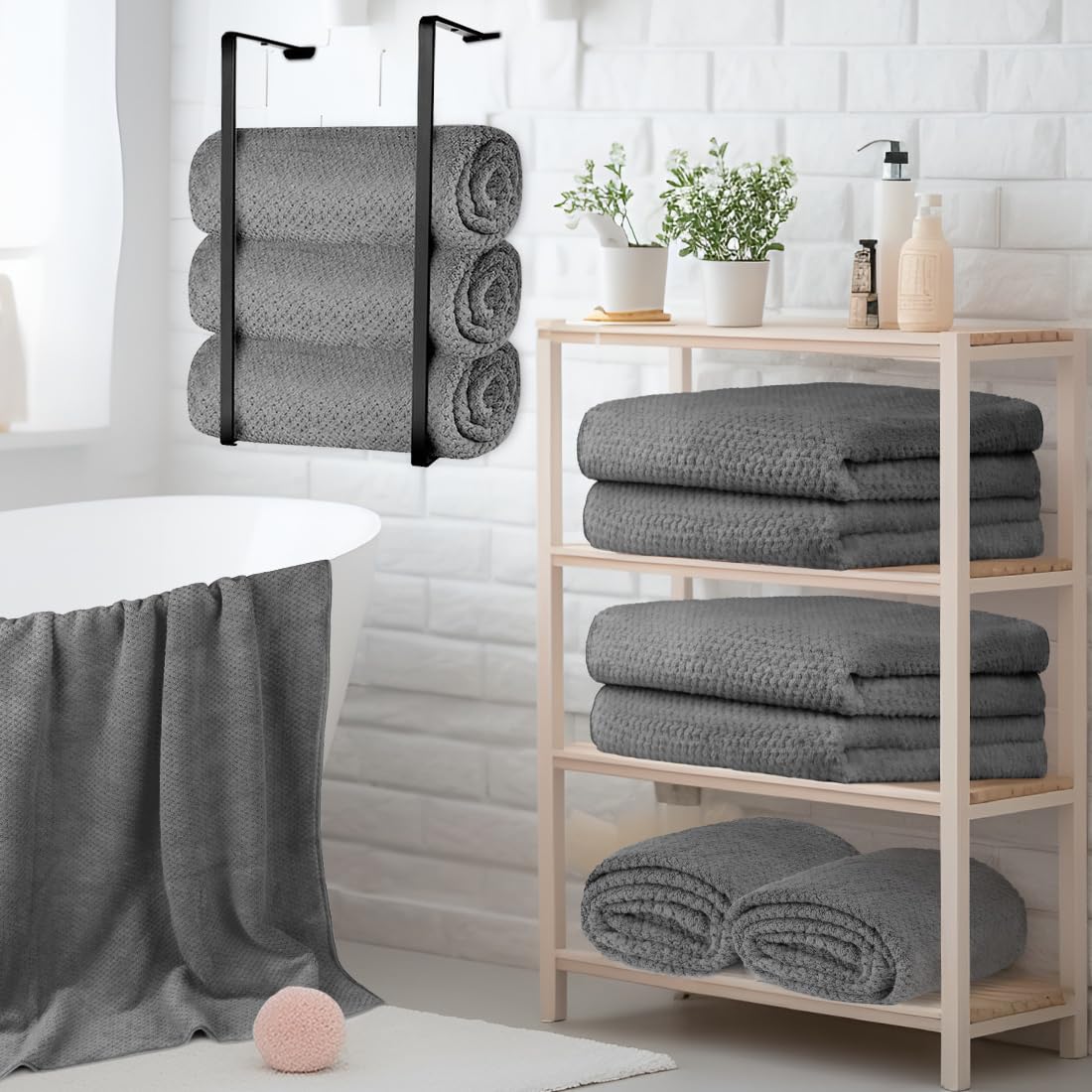 HOMEXCEL towels by gym or poolside, ready for travel.