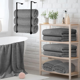 HOMEXCEL towels by gym or poolside, ready for travel.