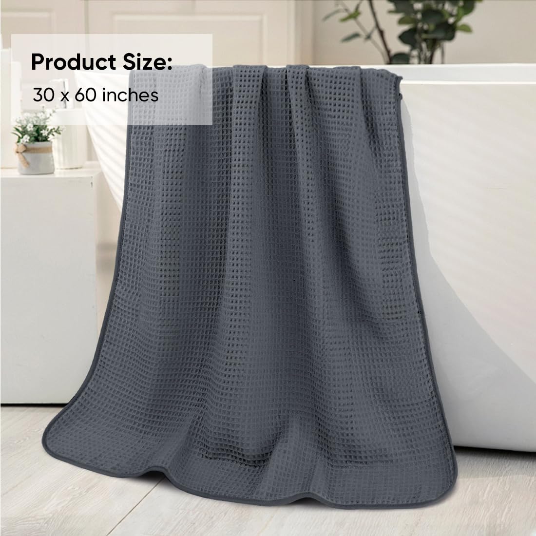 HOMEXCEL waffle towel set ideal for gym and hotel use.