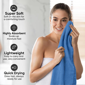 HOMEXCEL absorbency-demo image showing fast water uptake for spa-like drying after shower.