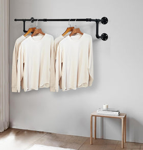 Homeyeeng rustproof iron pipe rack with protective coating for lasting appeal.