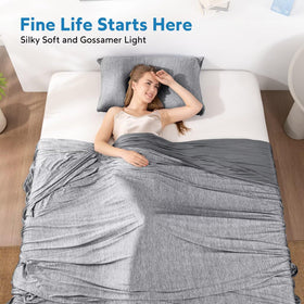 HOMFINE blanket on couch or bed for cooling relief