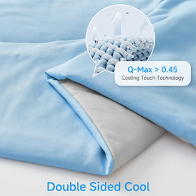 HOMFINE breathable polyester-fill blanket enhances air flow for comfort.