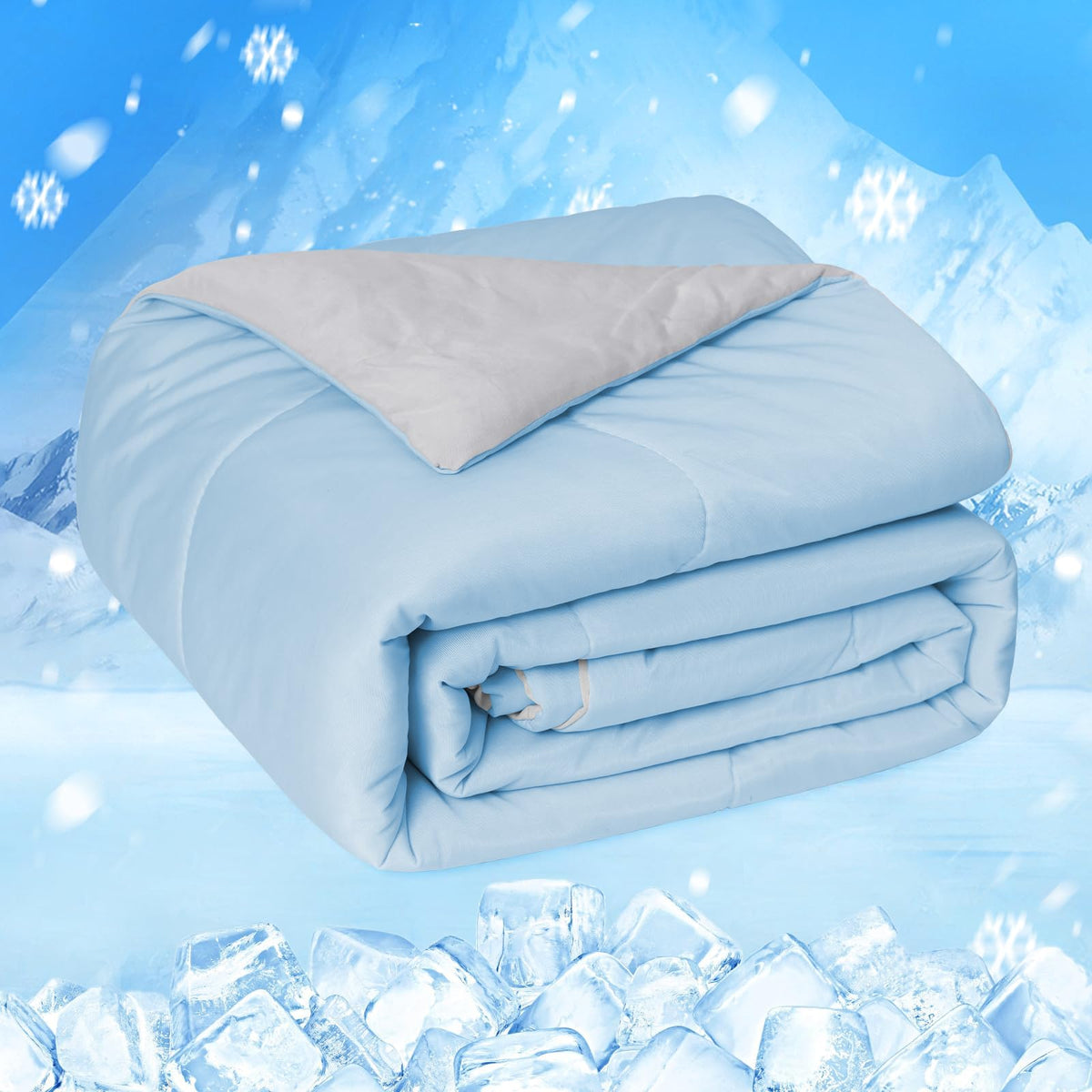 HOMFINE cooling blanket with arc-chill fabric delivering quick, cooling touch