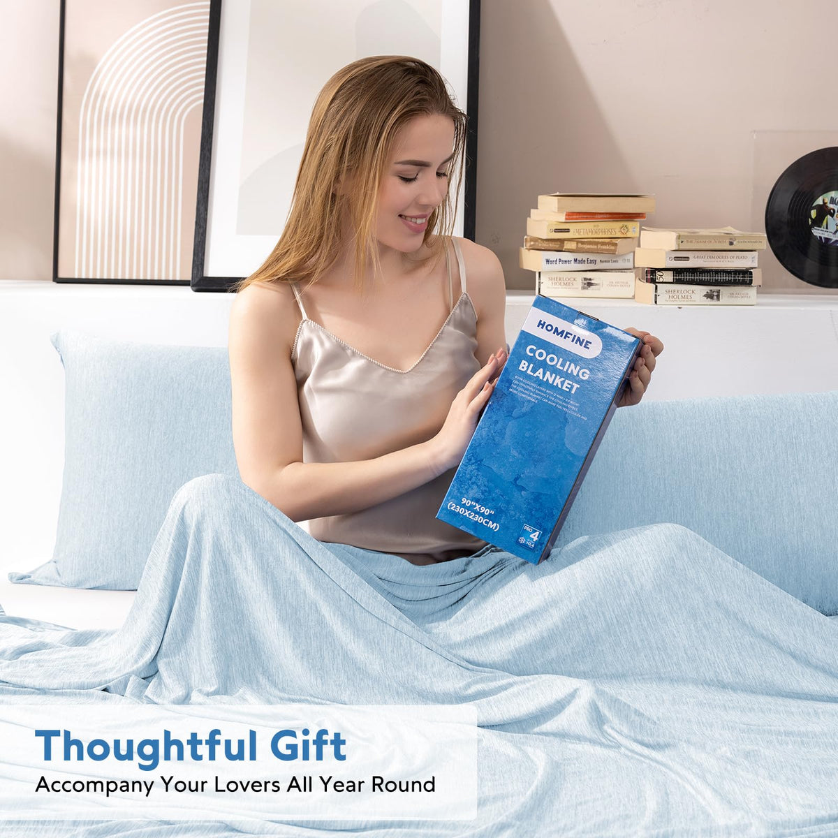 HOMFINE cooling blanket care instructions enable easy washing and quick drying
