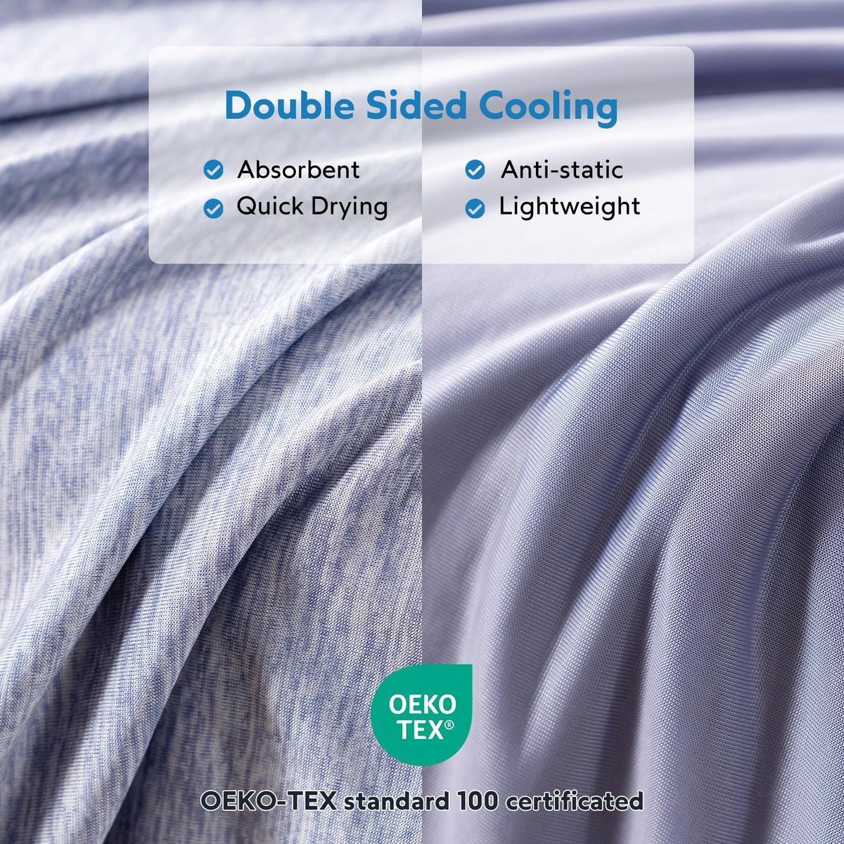 HOMFINE cooling blanket close-up fabric detail emphasizing breathable weave