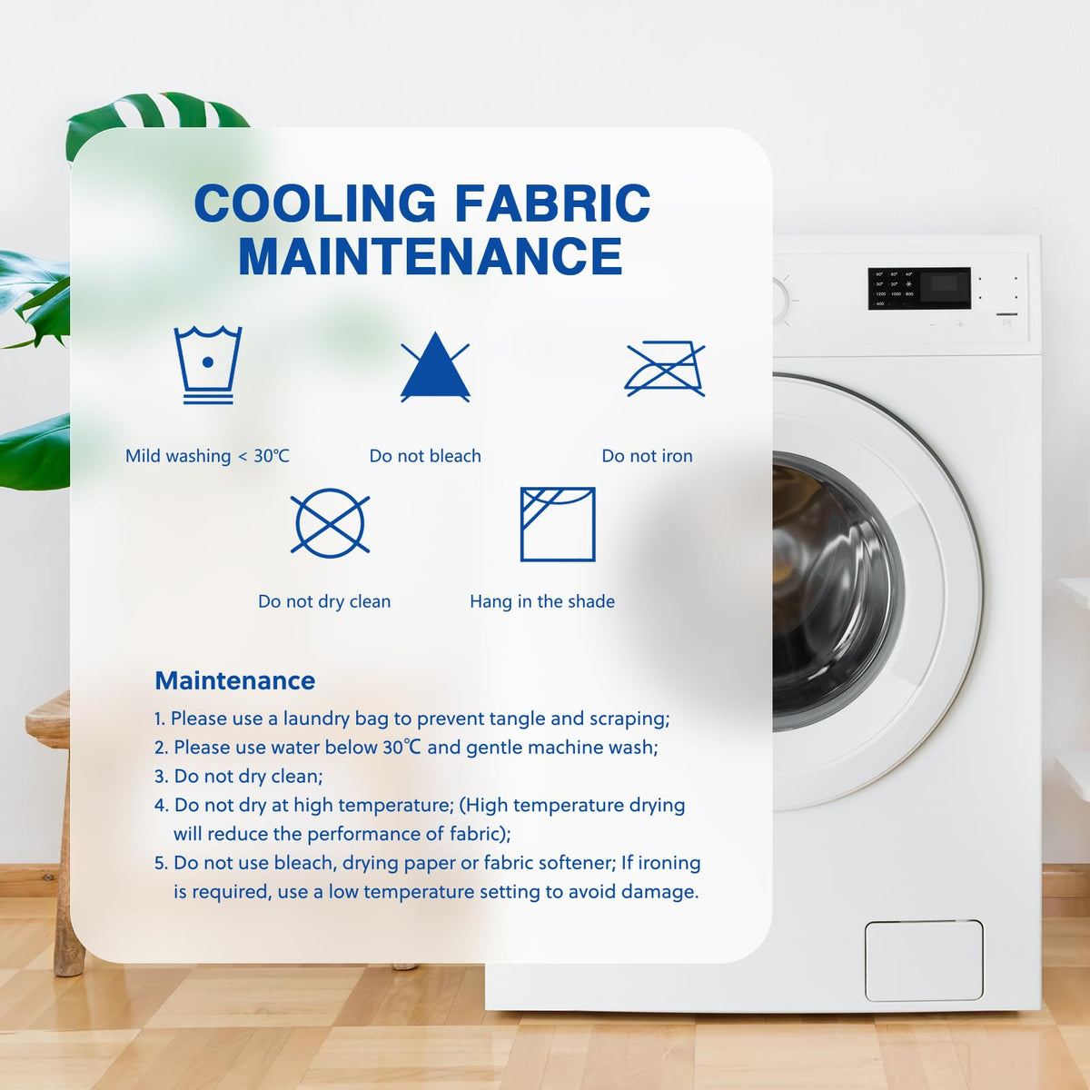 HOMFINE cooling blanket easy-care design suitable for washing