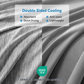 HOMFINE cooling blanket folded neatly in its packaging, ideal for gifting.