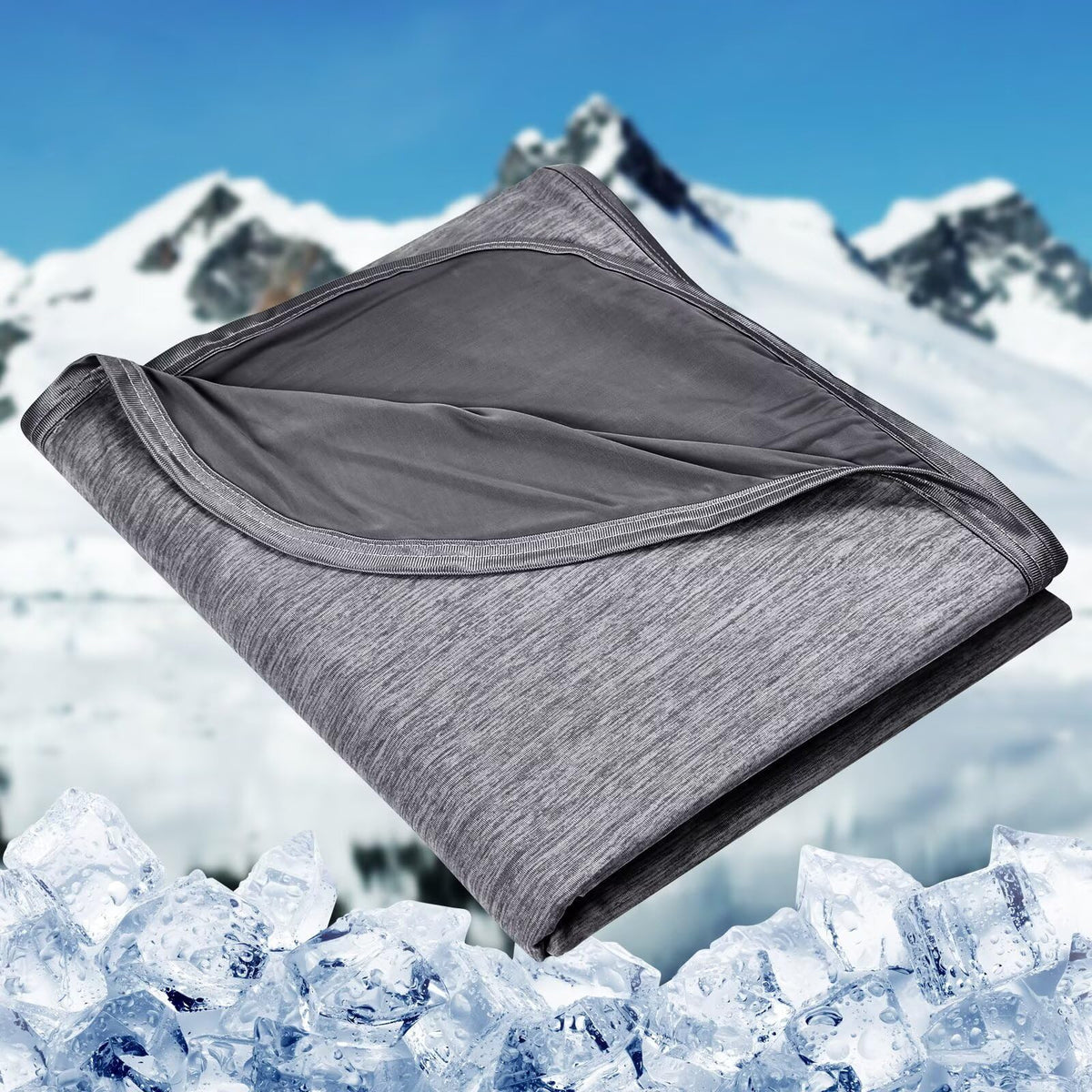 HOMFINE cooling blanket front side stays breathable for hot nights