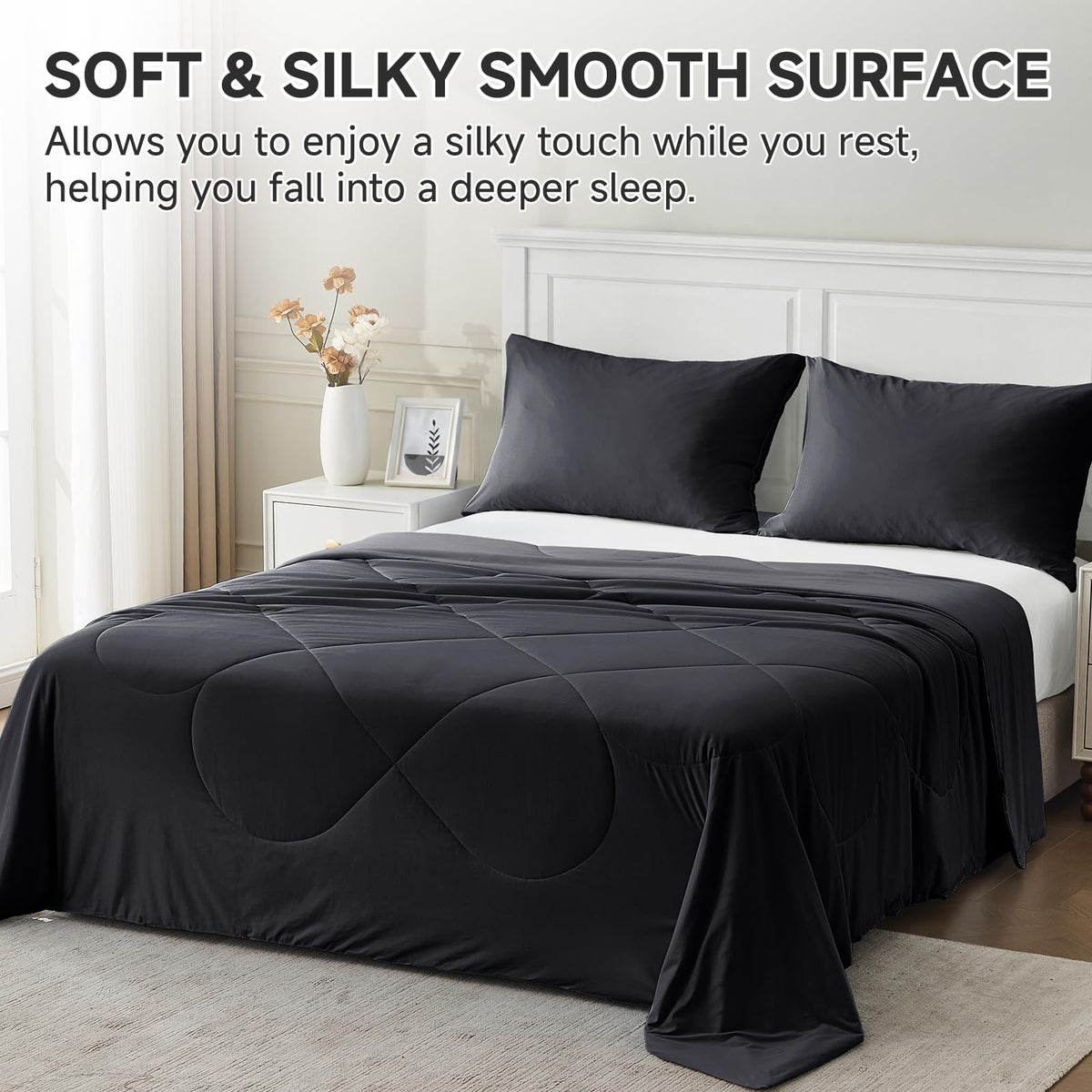 HOMFINE cooling blanket lightweight and travel-friendly for on-the-go comfort.