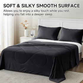 HOMFINE cooling blanket lightweight design ideal for travel and warm nights
