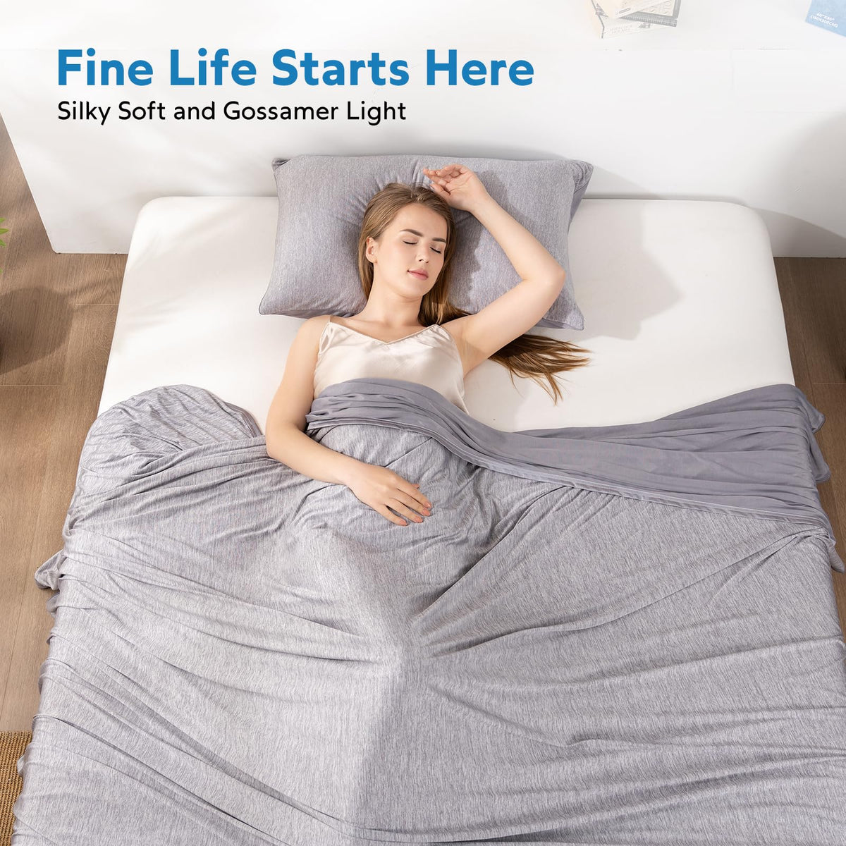 HOMFINE cooling blanket on couch during TV time for cool comfort.
