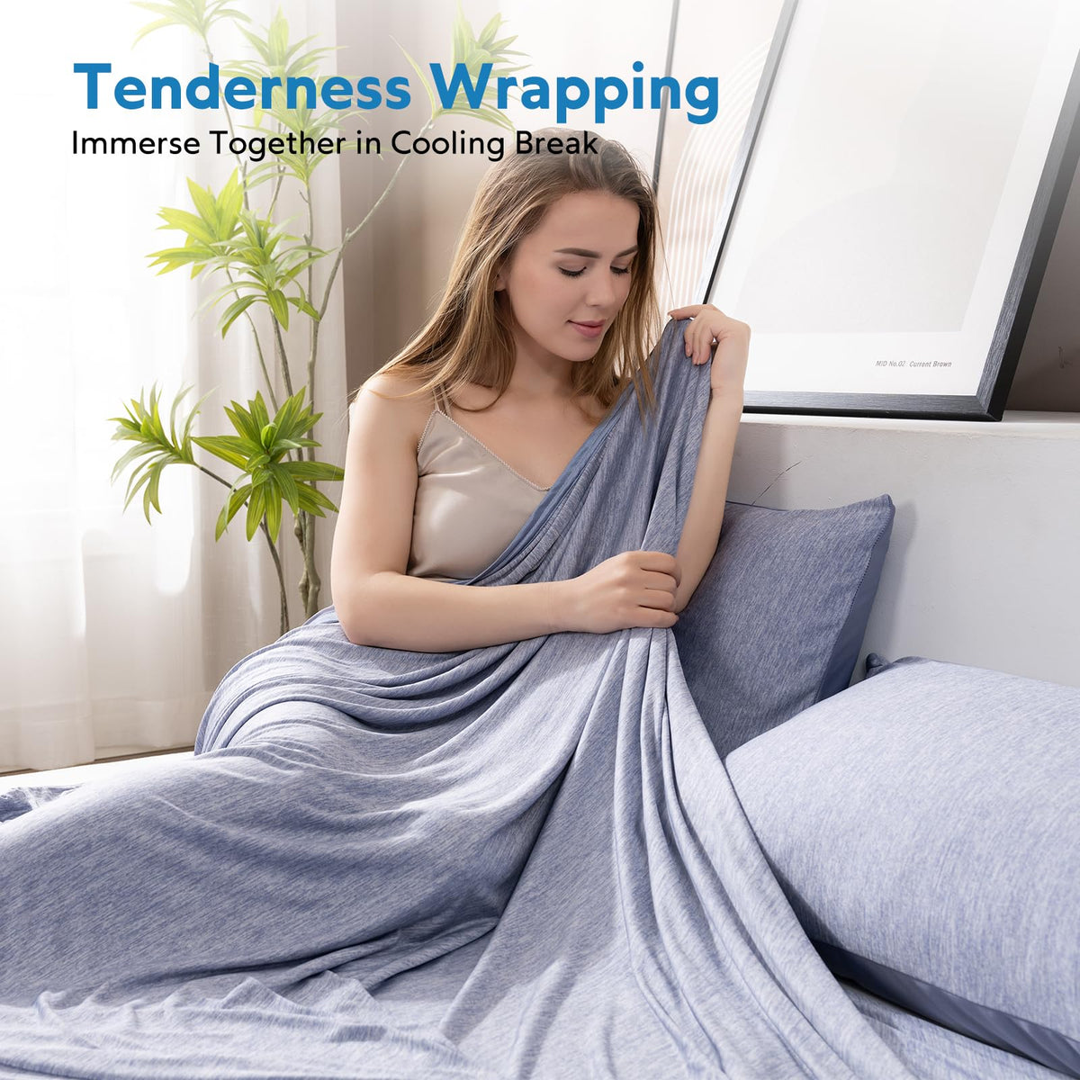 HOMFINE cooling blanket laid on sofa for couch cooling convenience