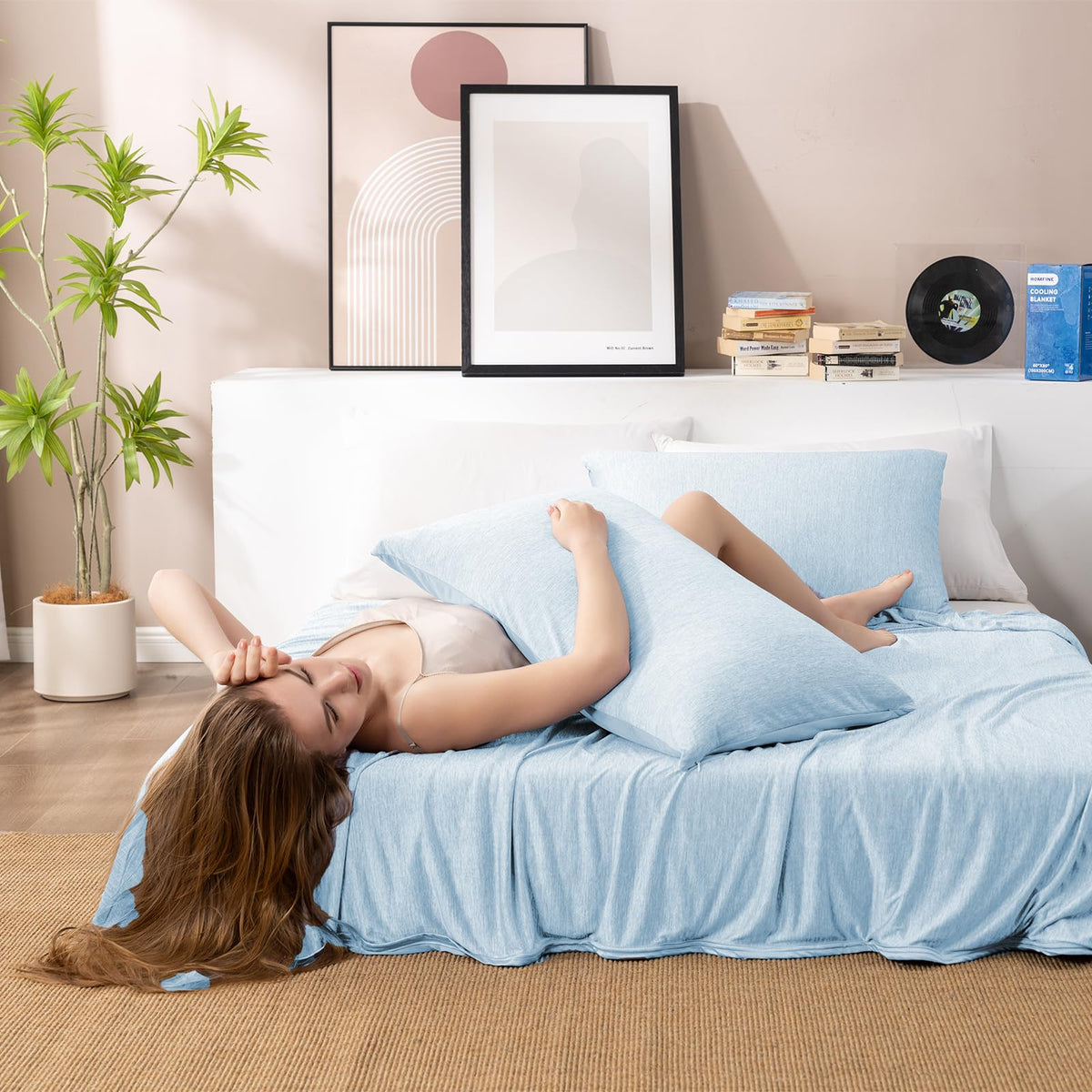 HOMFINE cooling blanket suitable for bed and sofa for refreshing evenings