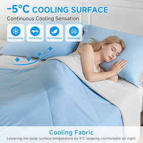 HOMFINE double-sided cooling blanket for lasting chill and comfort