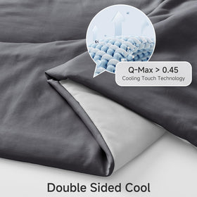 HOMFINE double-sided cooling fabric close-up, dense weave for heat dissipation.
