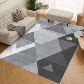 HOMFINE easy-care rug compatible with vacuuming and washing for busy homes.