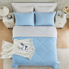 HOMFINE machine-washable blanket with simple care guidance