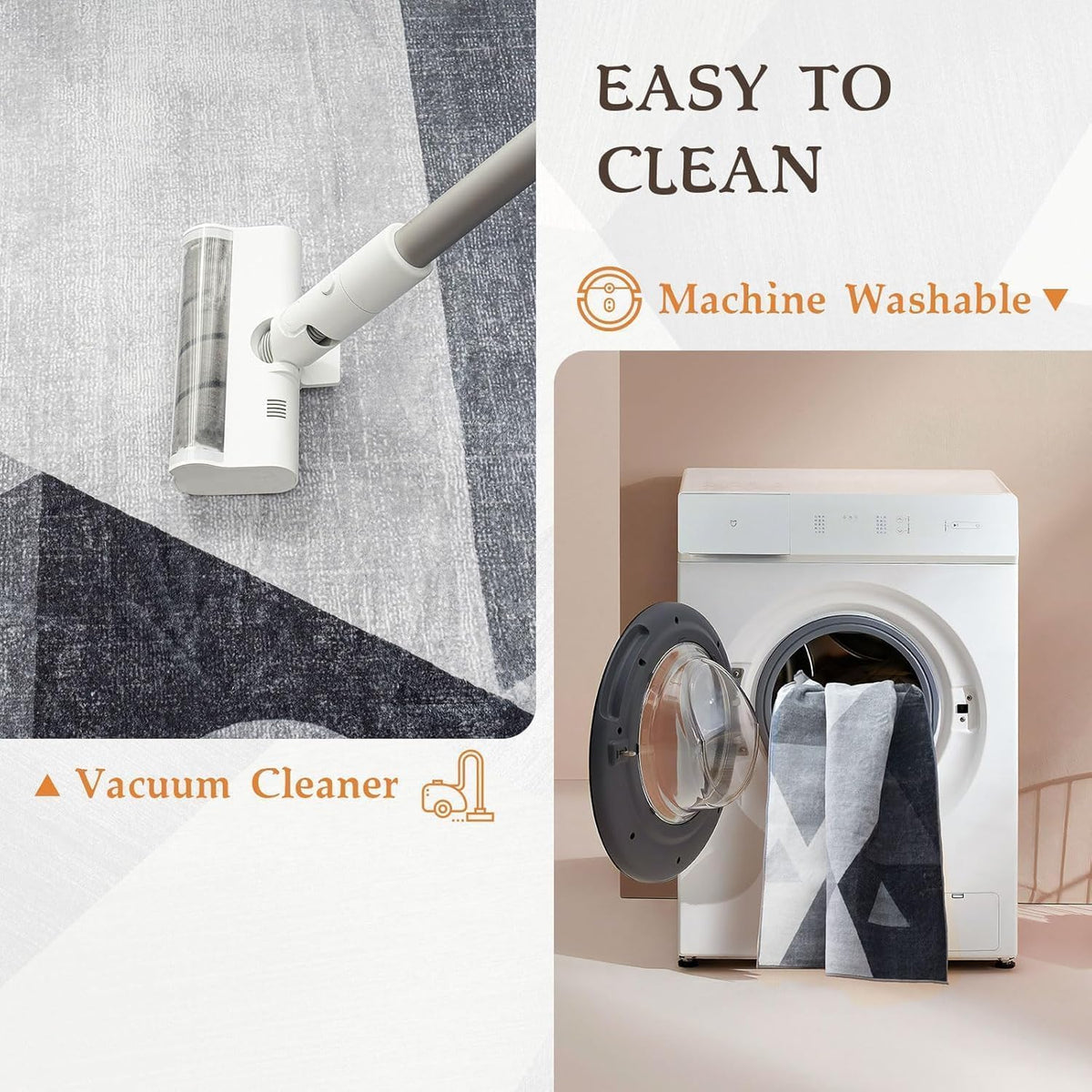 HOMFINE 5x7 size option for versatile room placement and layout.
