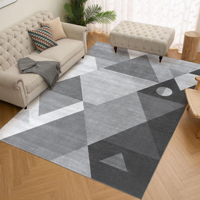 HOMFINE non-slip TPE design rug to minimize shifting on hard floors.